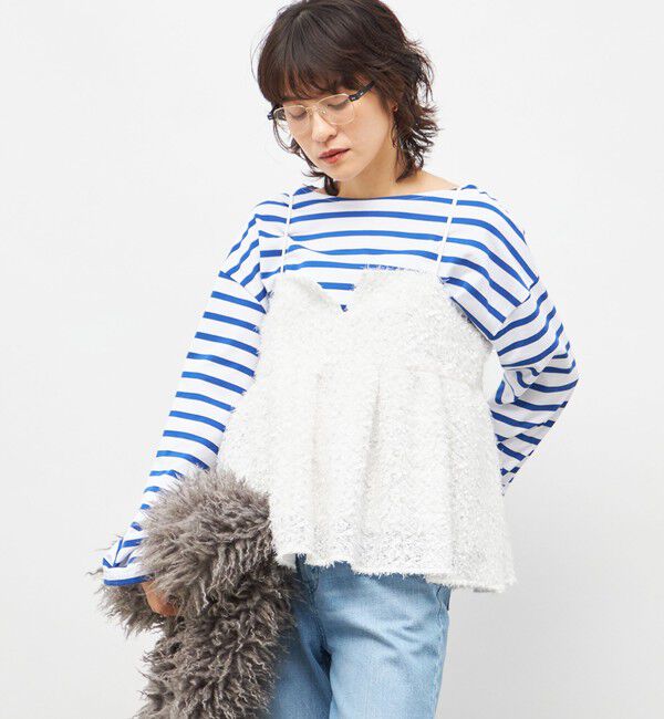 NOLLEY'S sophi「《セットアップ対応》ウォッシャブルフェザーチュールキャミブラウス」|キャミソール|