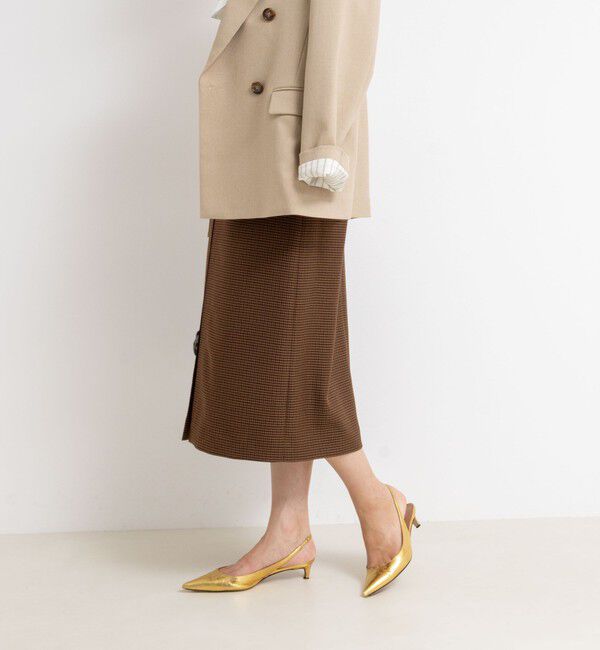 NOLLEY'S「ウォッシャブルボックスタックトラペーズスカート」|フレア|