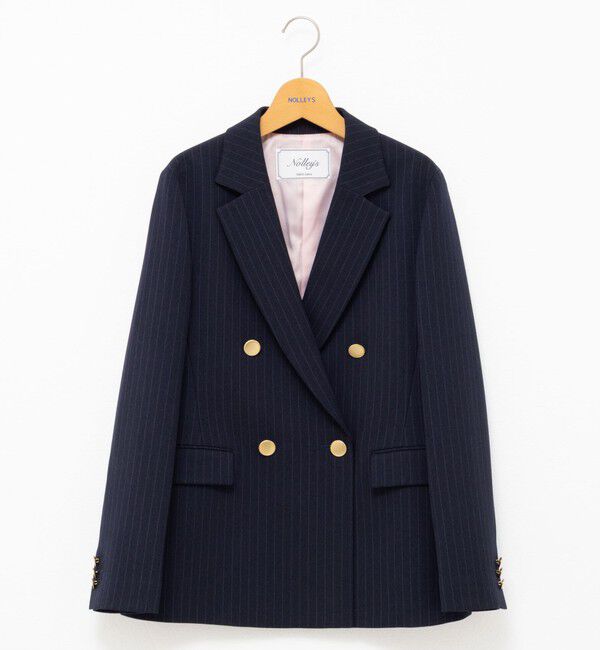 NOLLEY'S「ウォッシャブルウール調ダブルジャケット」|テーラードジャケット|
