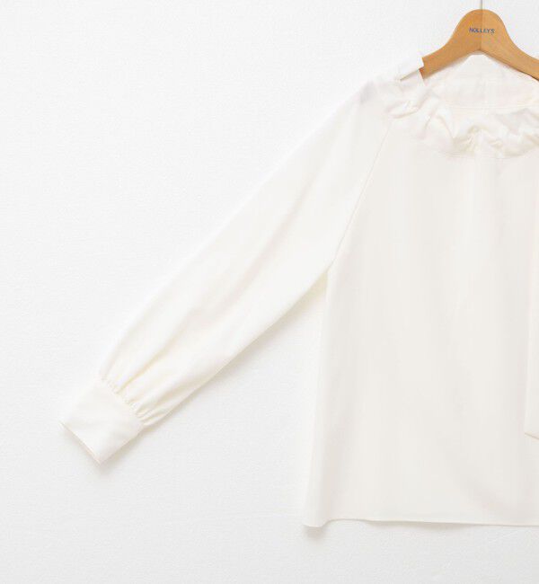 NOLLEY'S「ウォッシャブル衿ギャザーリボンブラウス」|シャツ・ブラウス|