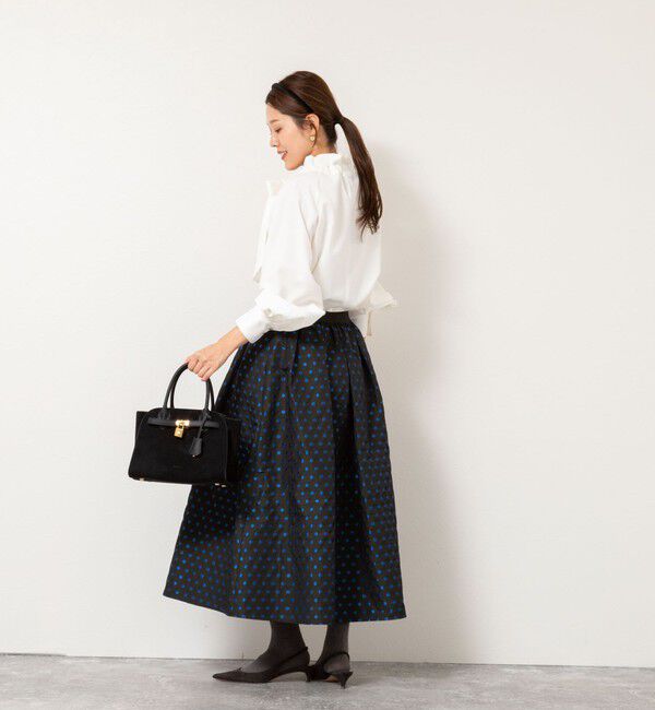 NOLLEY'S「ウォッシャブル衿ギャザーリボンブラウス」|シャツ・ブラウス|