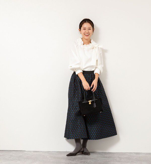 NOLLEY'S「ウォッシャブル衿ギャザーリボンブラウス」|シャツ・ブラウス|