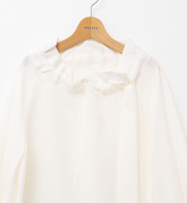 NOLLEY'S「ウォッシャブル衿ギャザーリボンブラウス」|シャツ・ブラウス|