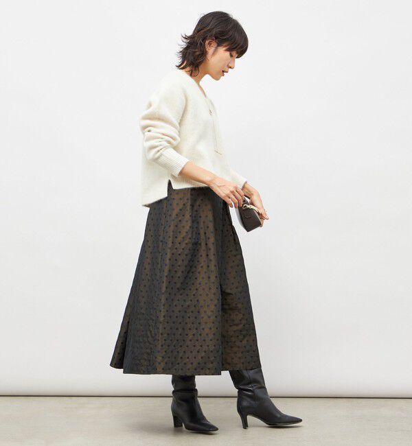 NOLLEY'S「《手洗い可能》ヘアリーストレッチVネックプルオーバーニット」|ニット・セーター|