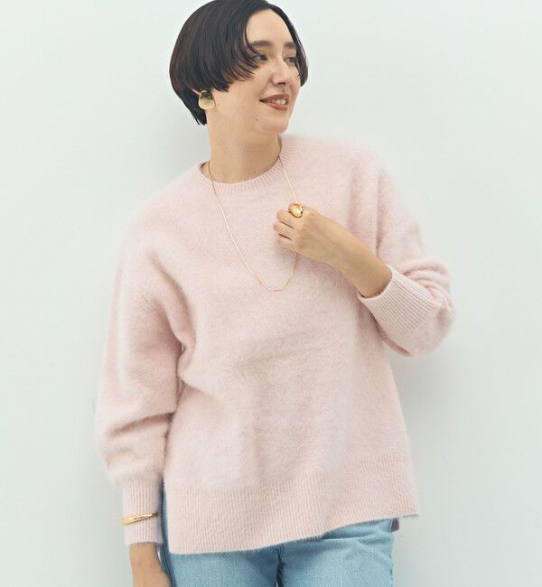 NOLLEY'S sophi「カシミヤ混ヘアリークルーネックプルオーバー」|ニット・セーター|