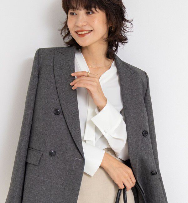 NOLLEY'S sophi「ウォッシャブルストレッチバックサテンボウタイブラウス」|シャツ・ブラウス|