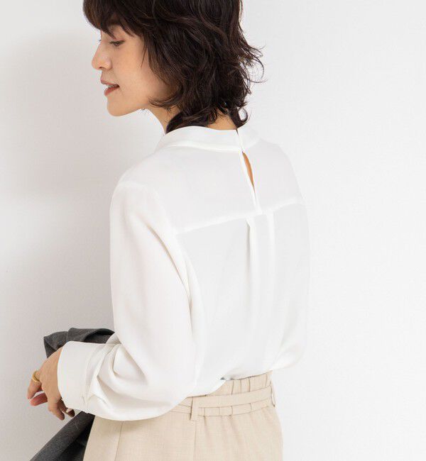 NOLLEY'S sophi「ウォッシャブルストレッチバックサテンボウタイブラウス」|シャツ・ブラウス|