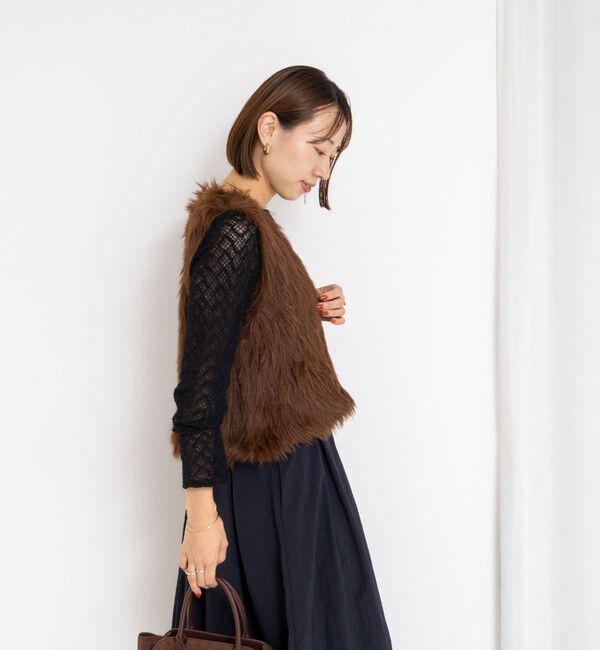 NOLLEY'S「【MARILYN MOON/マリリーンムーン】2ＷAYシャギーファーベスト」|ベスト・ジレ|