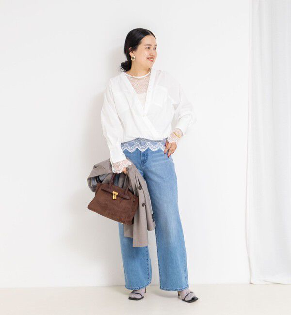 NOLLEY'S sophi「ウォッシャブルタイプライターVネック2WAYシャツ」|シャツ・ブラウス|