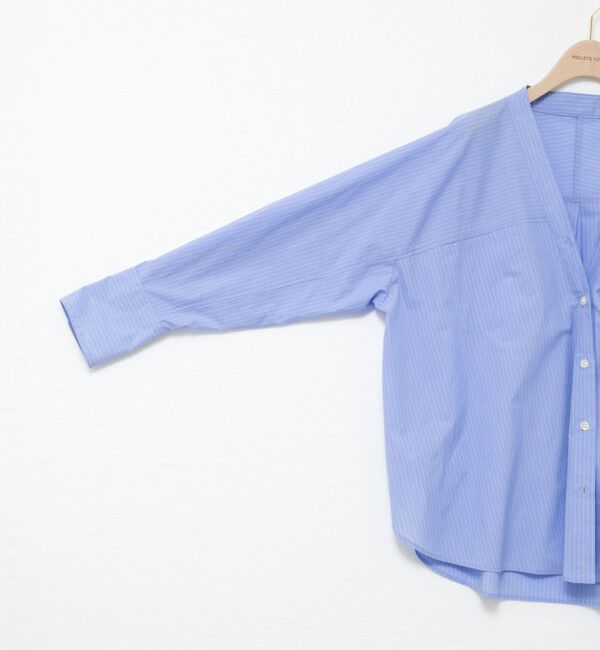 NOLLEY'S sophi「ウォッシャブルタイプライターVネック2WAYシャツ」|シャツ・ブラウス|