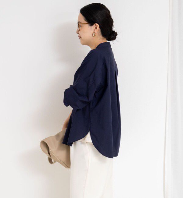 NOLLEY'S sophi「ウォッシャブルタイプライターVネック2WAYシャツ」|シャツ・ブラウス|