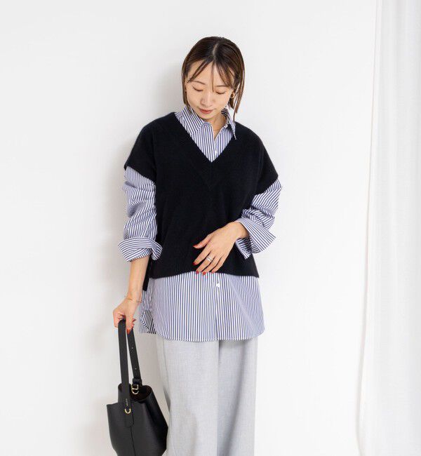 NOLLEY'S「ウォッシャブルヘアリーＶネックベスト」|ベスト・ジレ|