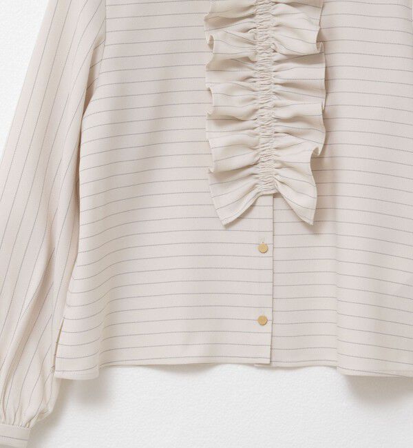 NOLLEY'S「《セットアップ対応》ウォッシャブルウール調2WAYフリルブラウス」|シャツ・ブラウス|