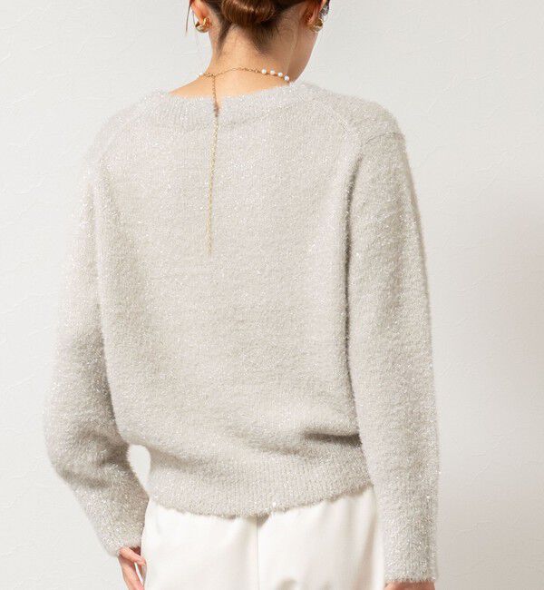 NOLLEY'S「《手洗い可能》ラメシャギープルオーバー」|ニット・セーター|