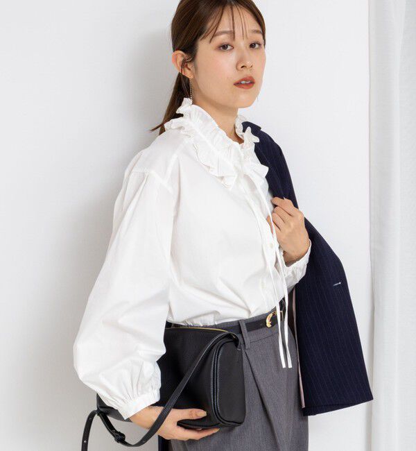 NOLLEY'S「ウォッシャブル襟フリルブラウス」|シャツ・ブラウス|