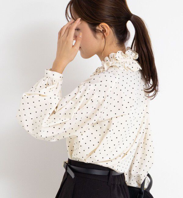 NOLLEY'S「ウォッシャブル襟フリルブラウス」|シャツ・ブラウス|