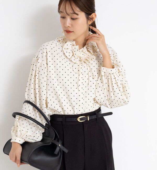 NOLLEY'S「ウォッシャブル襟フリルブラウス」|シャツ・ブラウス|