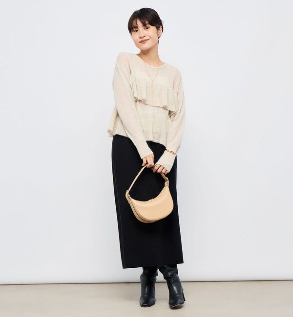 NOLLEY'S「2WAYラメモヘヤラッフルプルオーバー」|ニット・セーター|