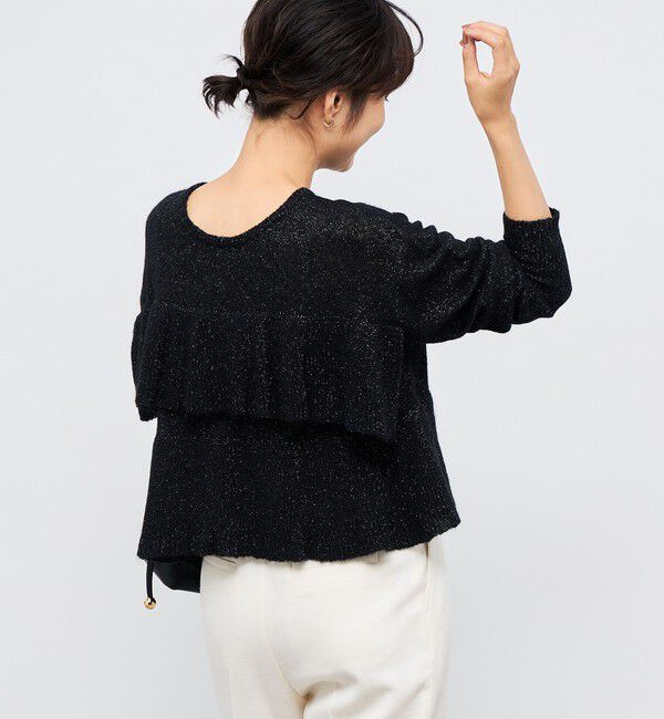 NOLLEY'S「2WAYラメモヘヤラッフルプルオーバー」|ニット・セーター|