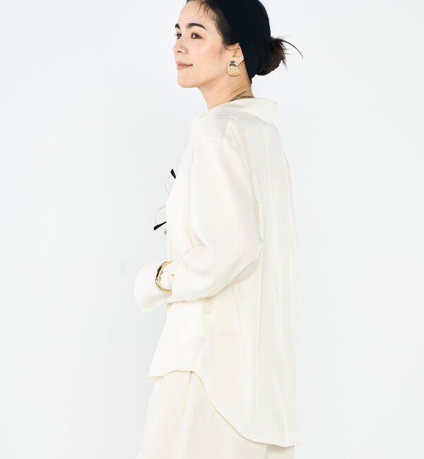 NOLLEY'S sophi「ウォッシャブルスエードサテンシャツ」|シャツ・ブラウス|