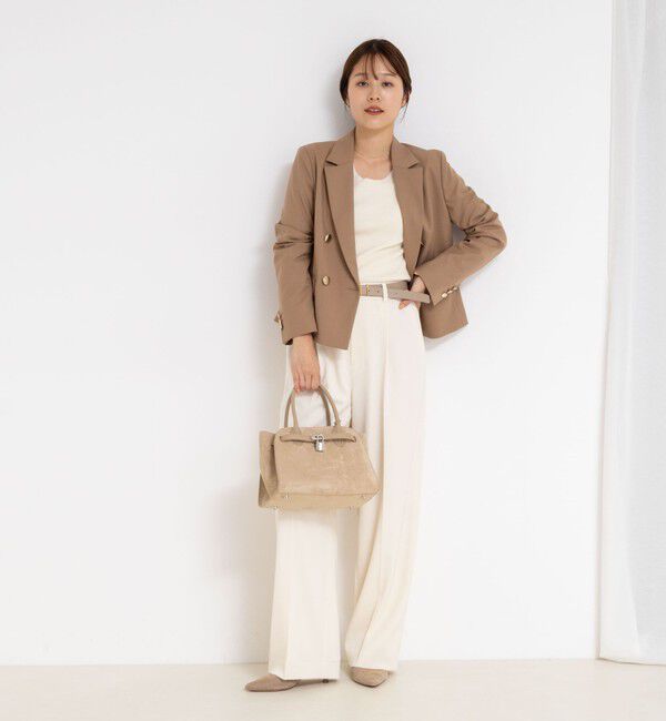 NOLLEY'S sophi「《セットアップ対応》ウォッシャブルウール混ツイルショートジャケット」|テーラードジャケット|