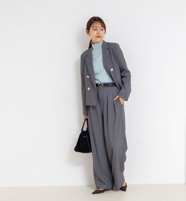 NOLLEY'S sophi「《セットアップ対応》ウォッシャブルウール混ツイルショートジャケット」|テーラードジャケット|