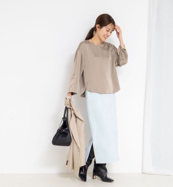 NOLLEY'S sophi「ウォッシャブル2WAYサテンブラウス」|シャツ・ブラウス|