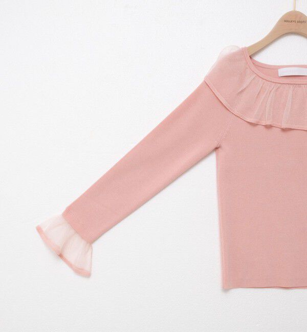 NOLLEY'S sophi「《手洗い可能》シアーフリル総針プルオーバー」|ニット・セーター|