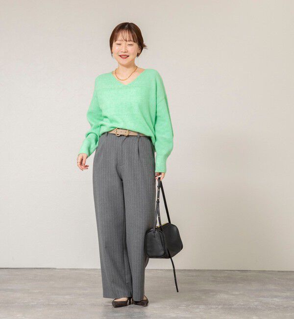 NOLLEY'S sophi「《手洗い可能》アルパカ混Vネックプルオーバー」|ニット・セーター|