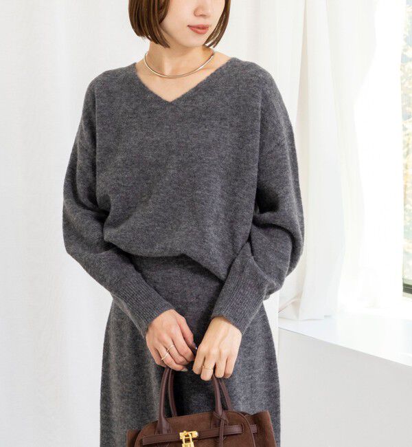 NOLLEY'S sophi「《手洗い可能》アルパカ混Vネックプルオーバー」|ニット・セーター|