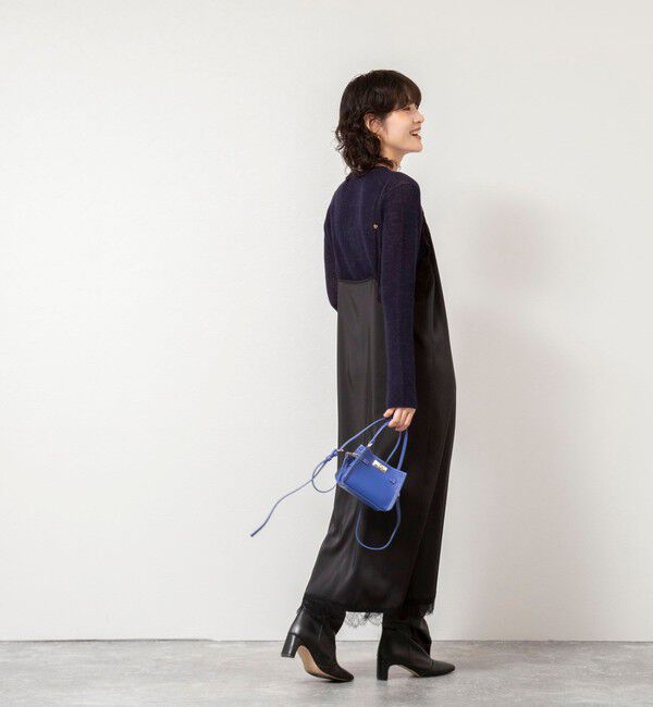 NOLLEY'S sophi「ウォッシャブルトリミングレースサテンキャミワンピース」|ワンピース|