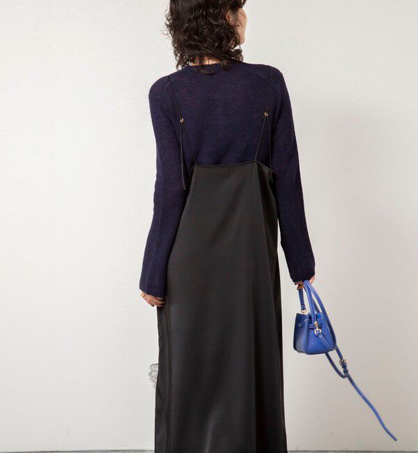 NOLLEY'S sophi「ウォッシャブルトリミングレースサテンキャミワンピース」|ワンピース|