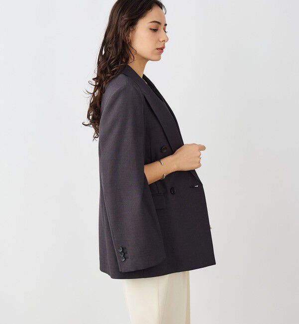 NOLLEY'S sophi「《セットアップ対応》ウォッシャブルドライシャーク2WAYスリットジャケット」|テーラードジャケット|