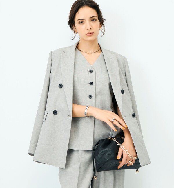 NOLLEY'S sophi「《セットアップ対応》ウォッシャブルドライシャーク2WAYスリットジャケット」|テーラードジャケット|