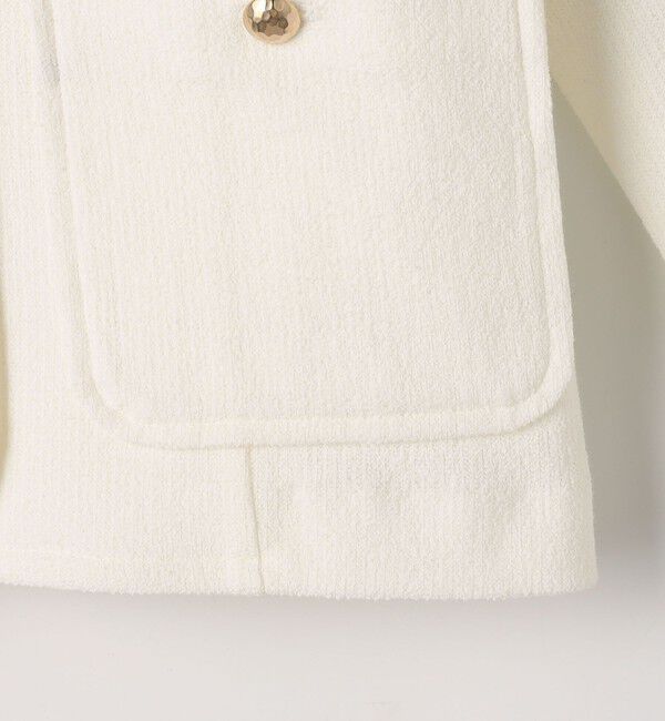 NOLLEY'S sophi「ウォッシャブルラッセルリングカーデジャケット」|ノーカラージャケット|