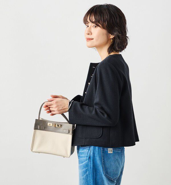 NOLLEY'S sophi「ウォッシャブルラッセルリングカーデジャケット」|ノーカラージャケット|