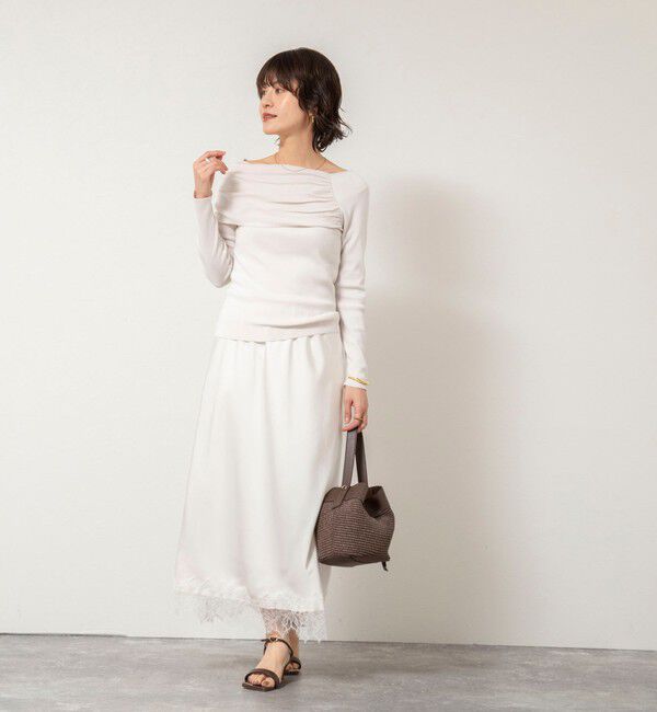 NOLLEY'S sophi「《手洗い可能》イレギュラーネックオフショルプルオーバー」|ニット・セーター|