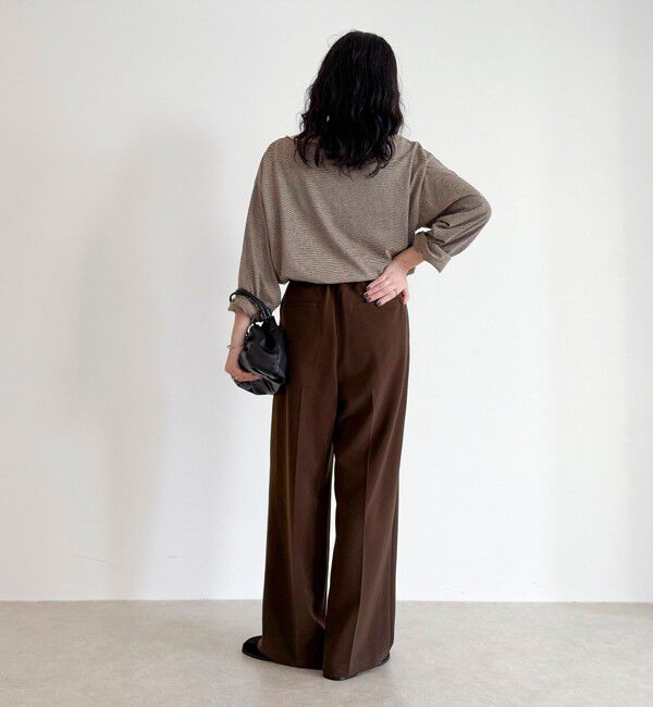 fredy emue「【人気商品の新型】とろみwarmタックスラックス」|スラックス|