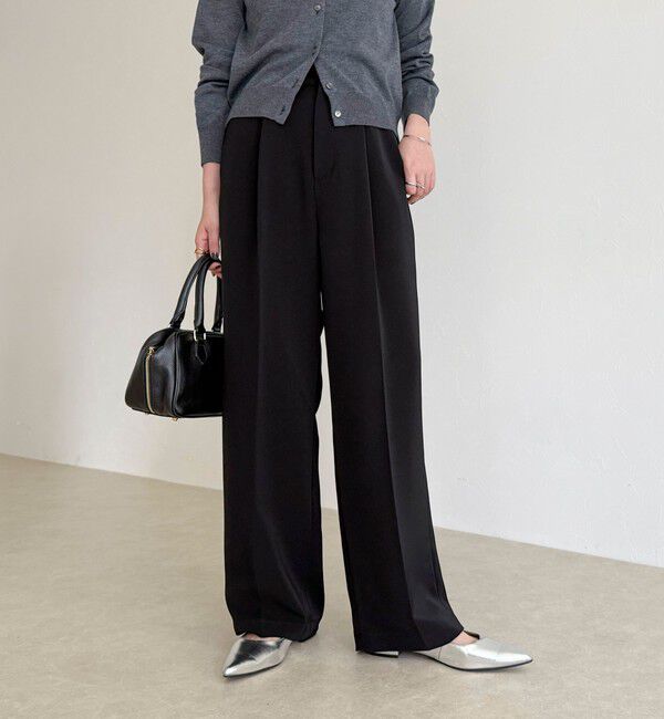 fredy emue「【人気商品の新型】とろみwarmタックスラックス」|スラックス|