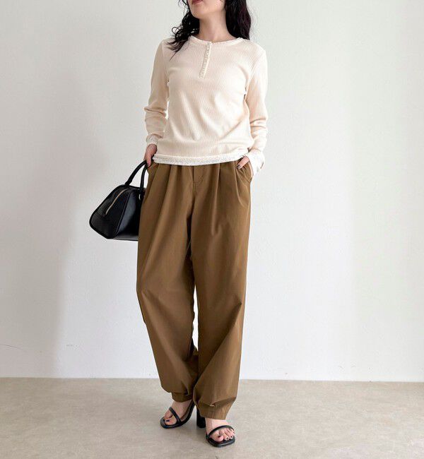 fredy emue「レイヤード風ヘンリーネックプルオーバー」|Tシャツ・カットソー|