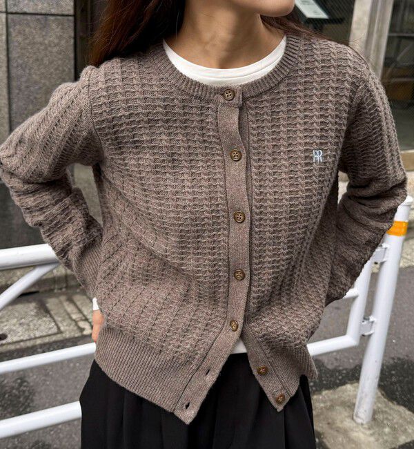 fredy emue「FR刺繍ケーブル柄ニットカーディガン」|ニット・セーター|