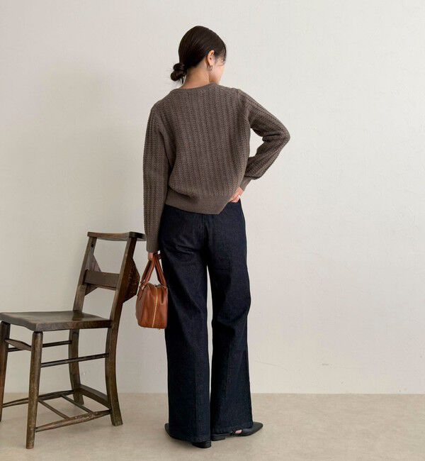 fredy emue「FR刺繍ケーブル柄ニットカーディガン」|ニット・セーター|