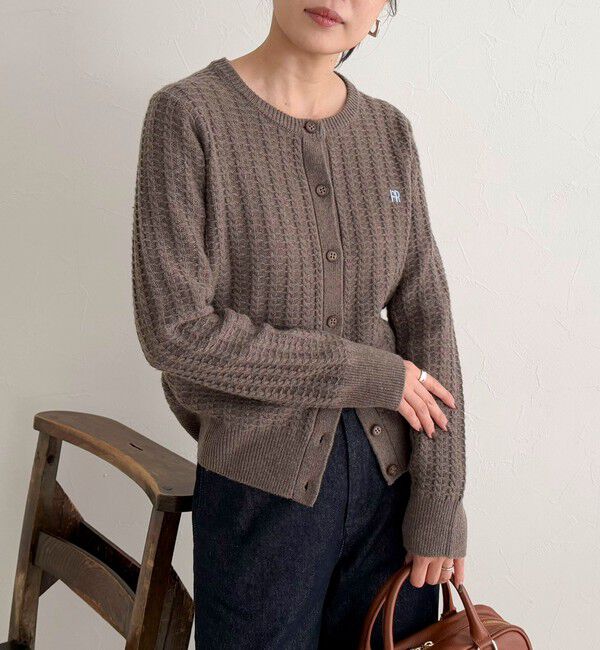 fredy emue「FR刺繍ケーブル柄ニットカーディガン」|ニット・セーター|