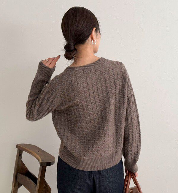 fredy emue「FR刺繍ケーブル柄ニットカーディガン」|ニット・セーター|