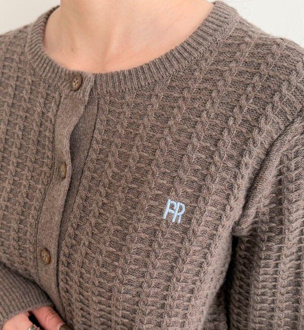 fredy emue「FR刺繍ケーブル柄ニットカーディガン」|ニット・セーター|