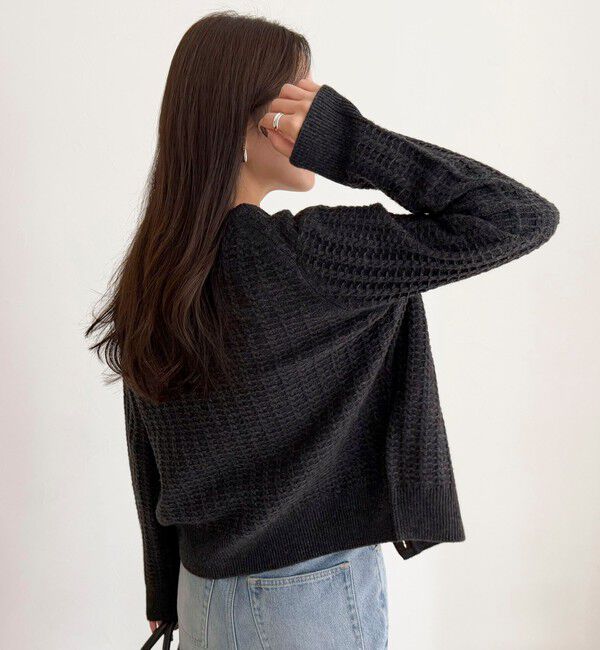 fredy emue「FR刺繍ケーブル柄ニットカーディガン」|ニット・セーター|