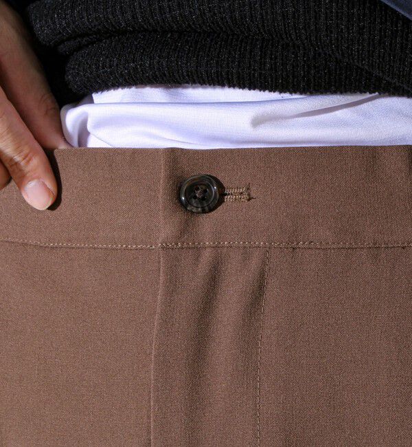 GLOSTER「【セットアップ対応】ウールライクワイドパンツ」|チノ|