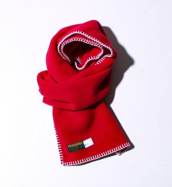 GLOSTER「【GLOSTER別注】【TWEEDMILL】ブランケットステッチフリーススカーフ」|マフラー|