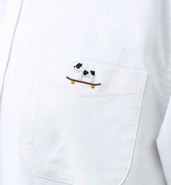 GLOSTER「【フレブル刺繍】ボタンダウン コンビシャツ」|シャツ・ブラウス|