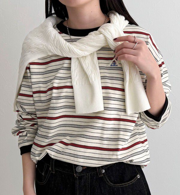 fredy emue「【GEVACO/ゲバコ】ボーダー天竺ベーシックロングスリーブTシャツ」|Tシャツ・カットソー|